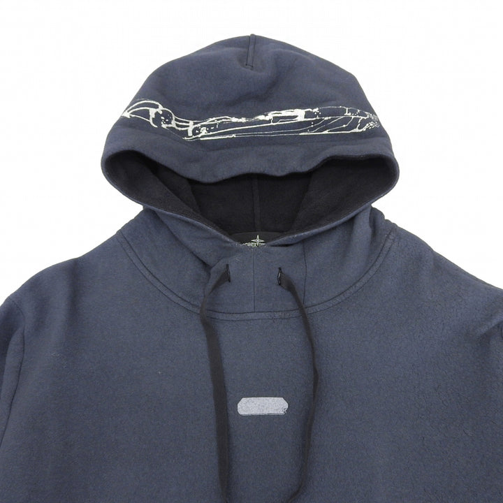 極美品▲STONE ISLAND ストーンアイランド 77196012A SHADOW PROJECT ロゴパッチ プルオーバー パーカー ダークグリーン M 正規品 メンズ