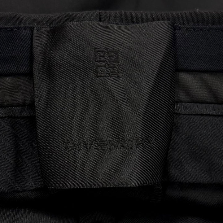 未使用品▲GIVENCHY ジバンシィ BM50V813MP ウール100% チェーン付き スラックス パンツ ブラック 44 イタリア製 正規品 メンズ
