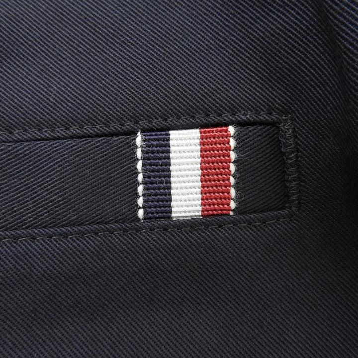 美品▲MONCLER モンクレール 2023年製 PANTALONE SPORTIVO トリコロール ジョガー パンツ ネイビー 44 イタリア製 正規品 メンズ