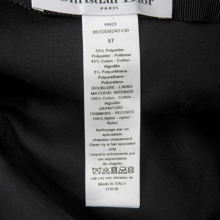 極美品▲Christian Dior クリスチャンディオール 95TDD924G130 TEDDY-D オブリーク柄 バケットハット ブラック 57 イタリア製 正規品