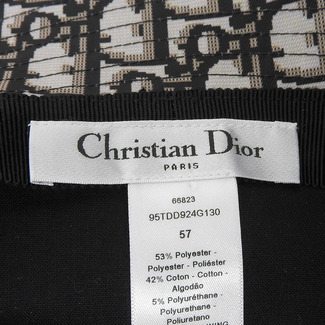 極美品▲Christian Dior クリスチャンディオール 95TDD924G130 TEDDY-D オブリーク柄 バケットハット ブラック 57 イタリア製 正規品
