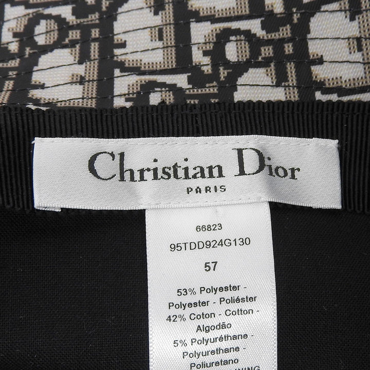 極美品▲Christian Dior クリスチャンディオール 95TDD924G130 TEDDY-D オブリーク柄 バケットハット ブラック 57 イタリア製 正規品