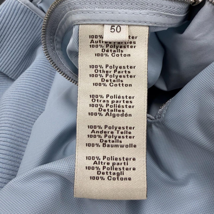 未使用品▼HERMES エルメス 2025年製 H552740HI BLOUSON BORDS-COTES CAMBRIDGE ストライプ柄 セリエボタン ブルゾン ライトブルー 50