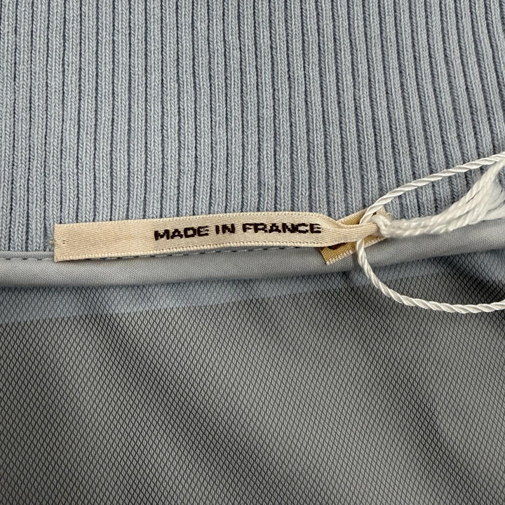 未使用品▼HERMES エルメス 2025年製 H552740HI BLOUSON BORDS-COTES CAMBRIDGE ストライプ柄 セリエボタン ブルゾン ライトブルー 50