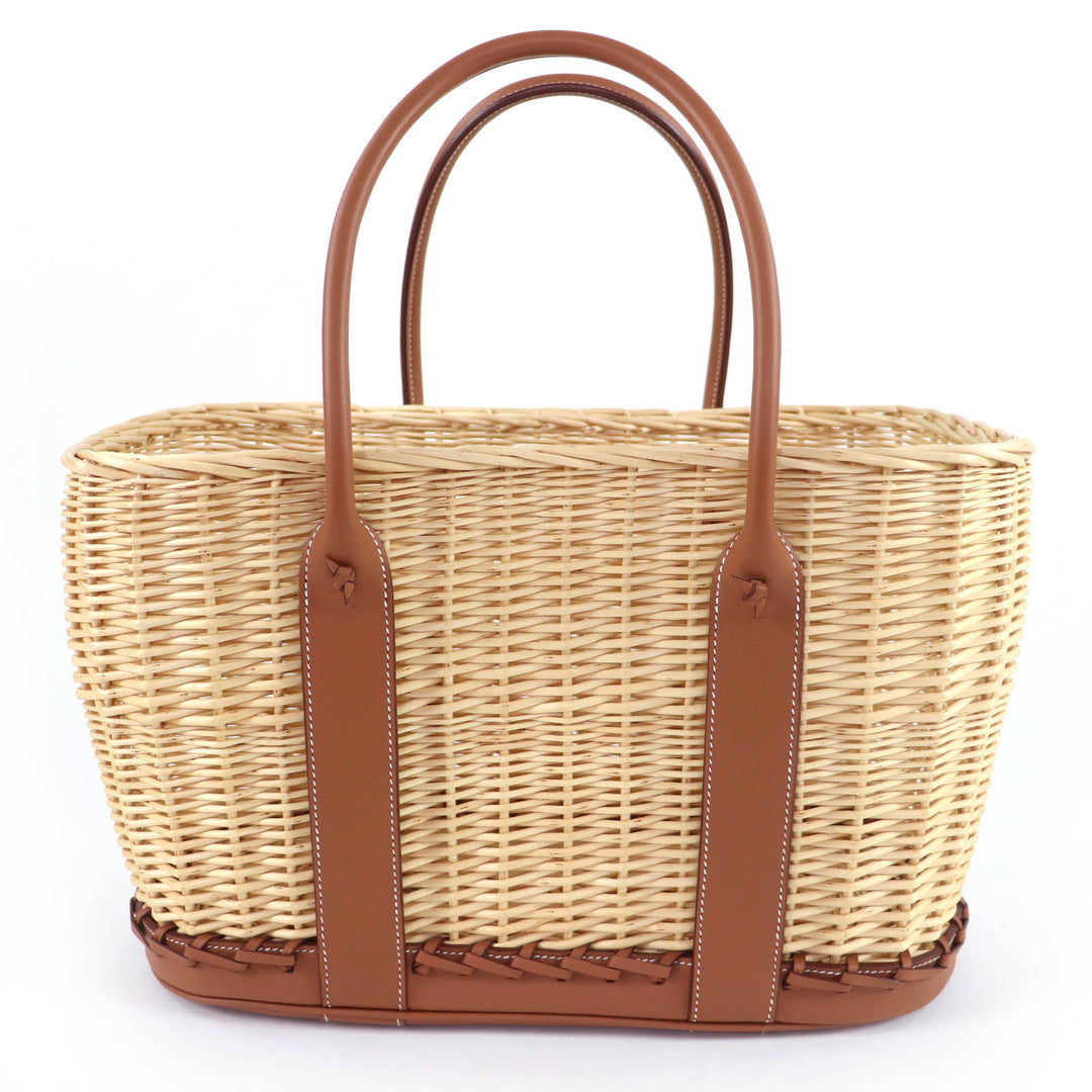 未使用品☆HERMES エルメス ガーデンピクニック ガーデンパーティPM スイフト ナチュラル ゴールド ハンドバッグ B刻印 仏製 レディース