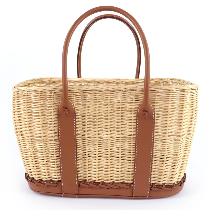 未使用品☆HERMES エルメス ガーデンピクニック ガーデンパーティPM スイフト ナチュラル ゴールド ハンドバッグ B刻印 仏製 レディース