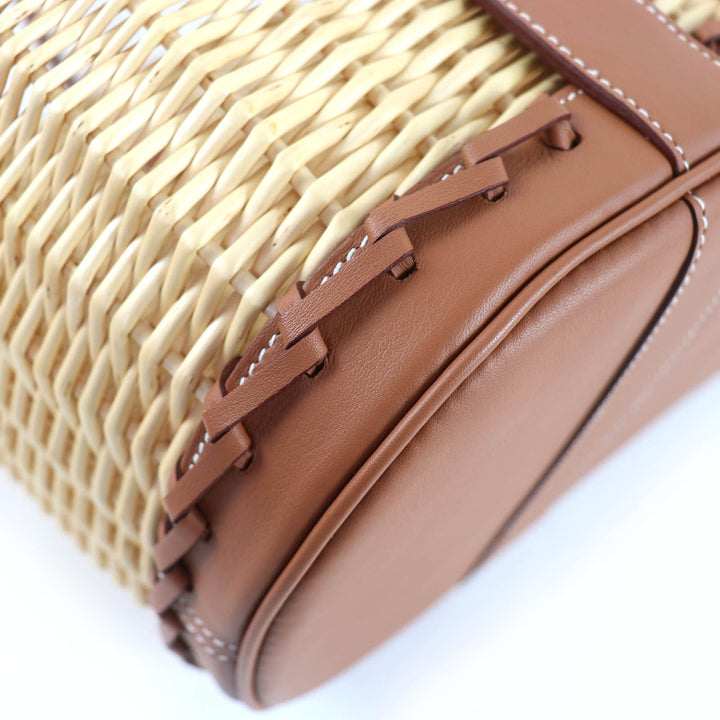 未使用品☆HERMES エルメス ガーデンピクニック ガーデンパーティPM スイフト ナチュラル ゴールド ハンドバッグ B刻印 仏製 レディース