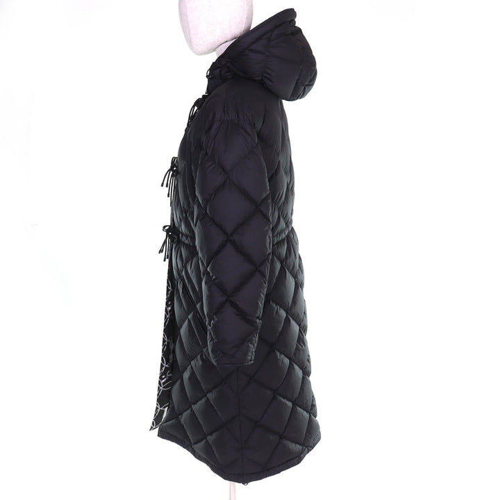 極美品△HERMES エルメス 22AW 2H0158D4 La Promenade du Matin 朝の散歩 リバーシブル ダウンコート ブラック ホワイト 34 伊製 正規品