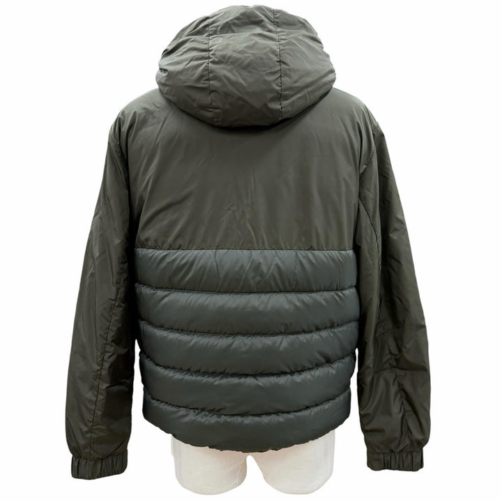 美品▼MONCLER モンクレール 2022年製 MELAMPYRE ロゴワッペン付き フーデッド WZIPUP ダウンジャケット カーキ 0 正規品 メンズ