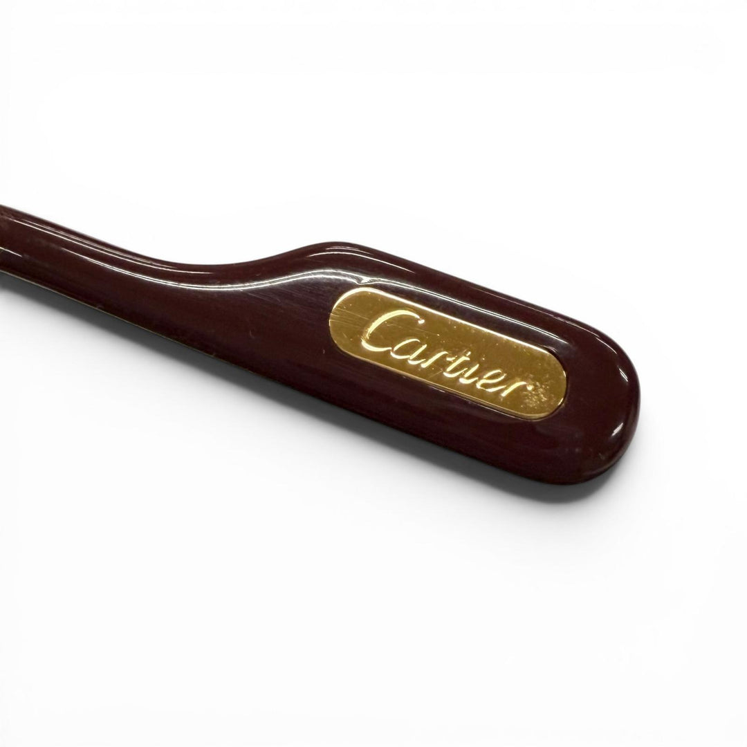 美品▼Cartier カルティエ ー リムレス ツーポイント 2C デコール アイウェア サングラス ゴールド ボルドー □18 135 フランス製 メンズ
