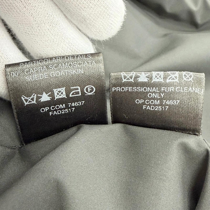 美品△Loro Piana ロロピアーナ FAD2517 カシミヤ100％ ゴートスキンパーツ ブルーフォックスファー ニットジャケット グレー 伊製 42