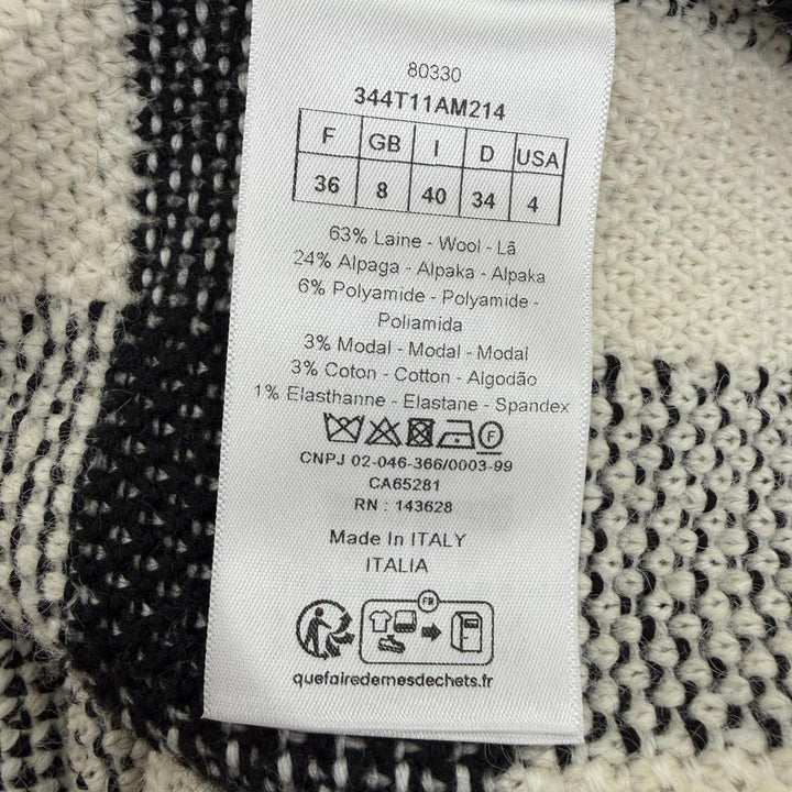 未使用品☆Christian Dior クリスチャンディオール ウール アルパカ BEE刺繍 ノースリーブニット/ラップスカート セットアップ 40 正規品