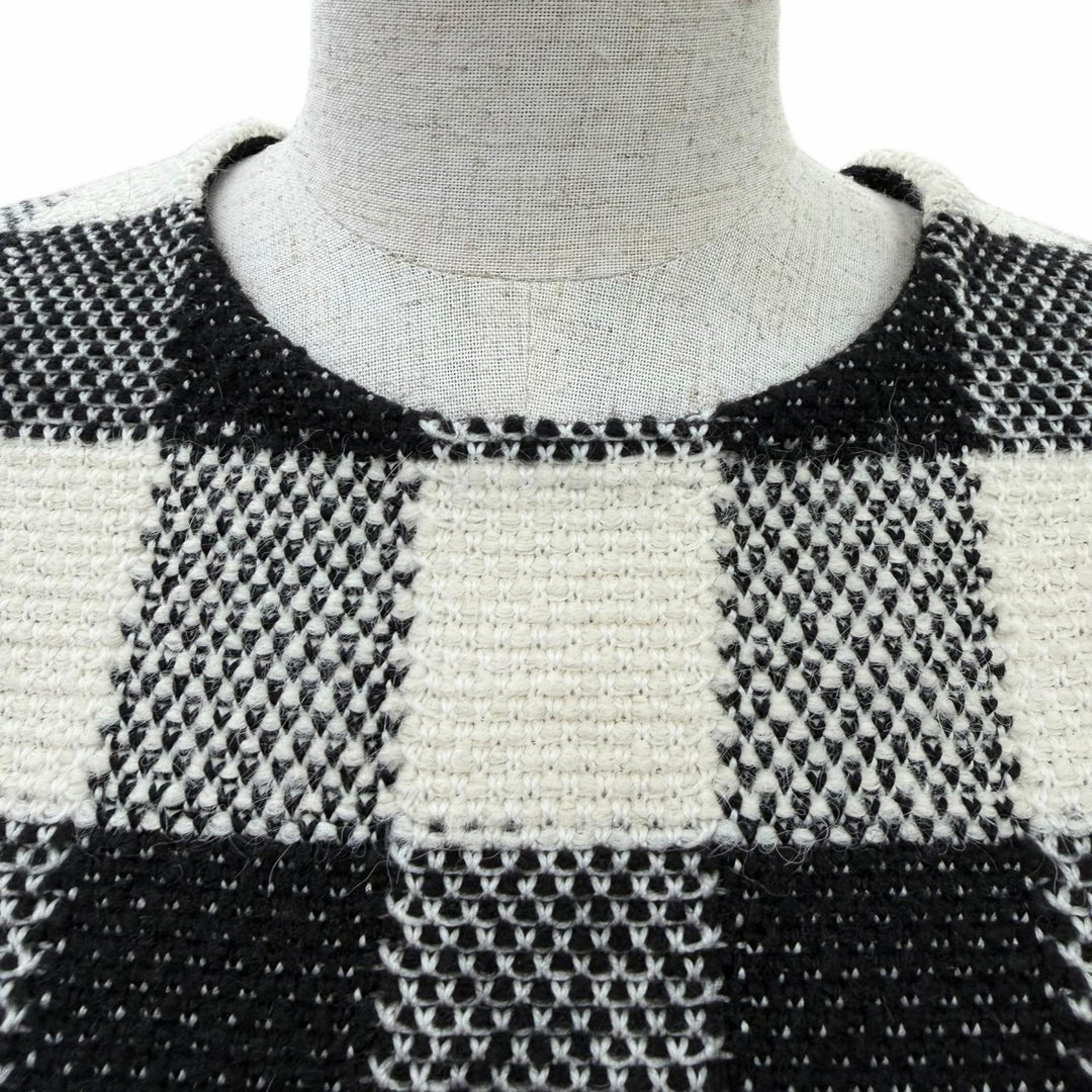 未使用品☆Christian Dior クリスチャンディオール ウール アルパカ BEE刺繍 ノースリーブニット/ラップスカート セットアップ 40 正規品