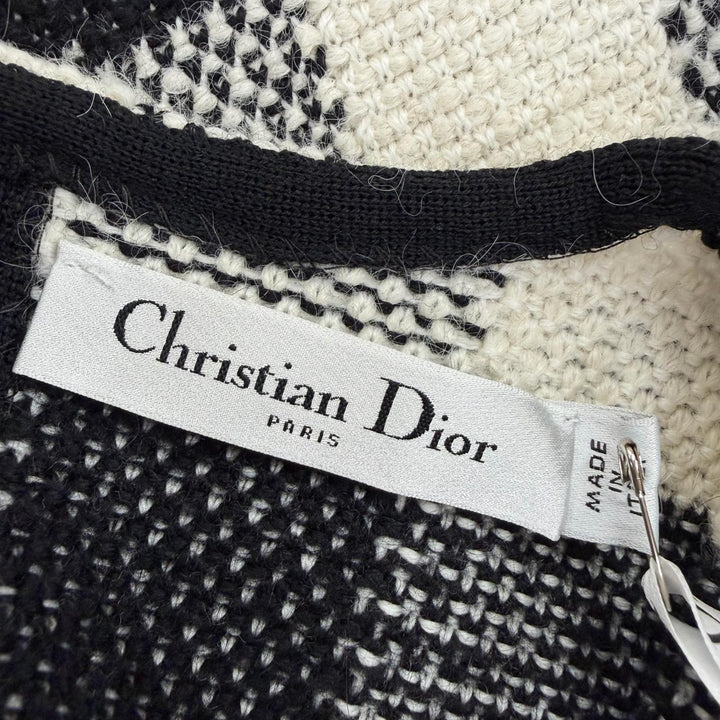 未使用品☆Christian Dior クリスチャンディオール ウール アルパカ BEE刺繍 ノースリーブニット/ラップスカート セットアップ 40 正規品