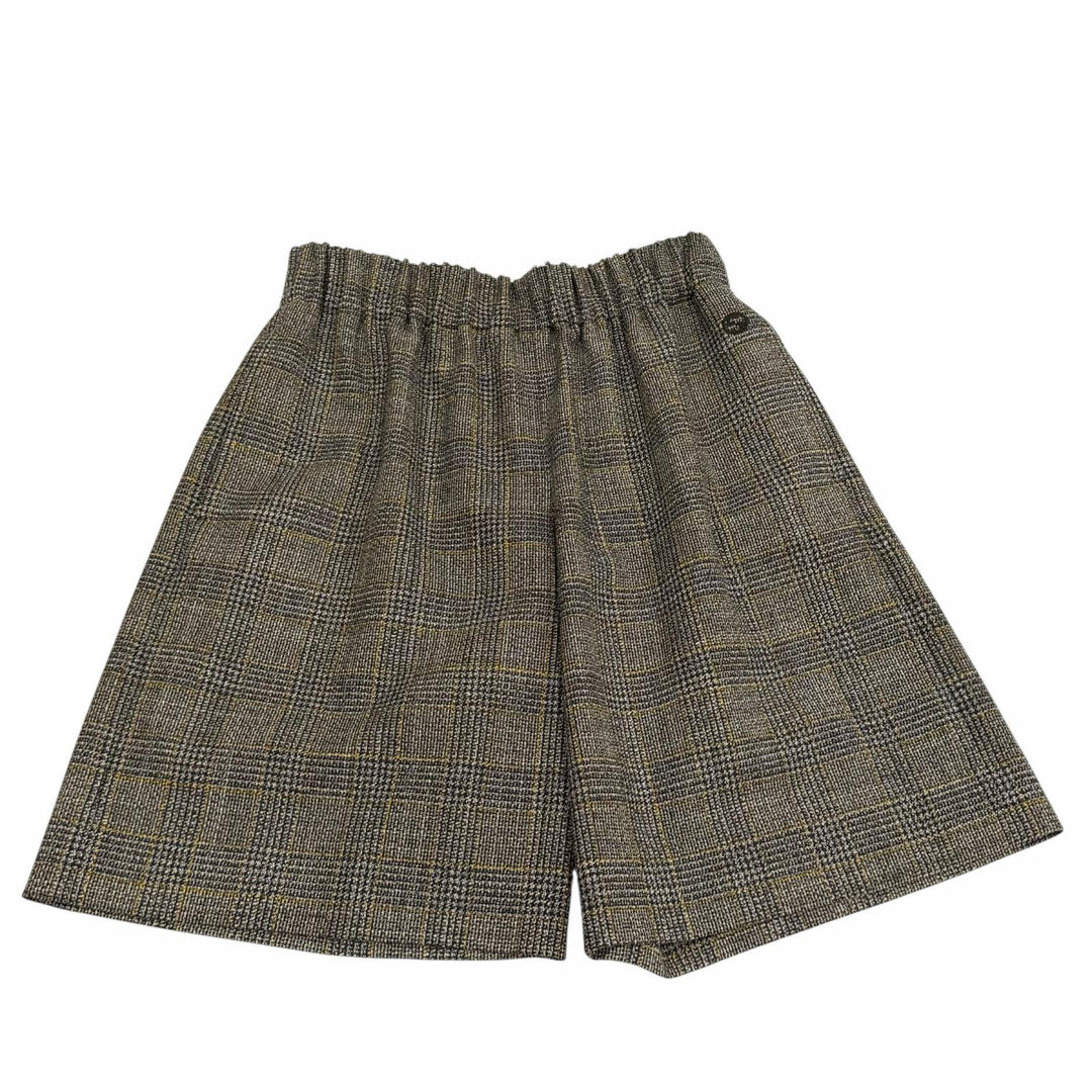 未使用品★GUCCI グッチ 2023年製 770190 ウール100％ インターロッキングG刺繍 グレンチェック ショートパンツ 40 正規品 ハンガー付