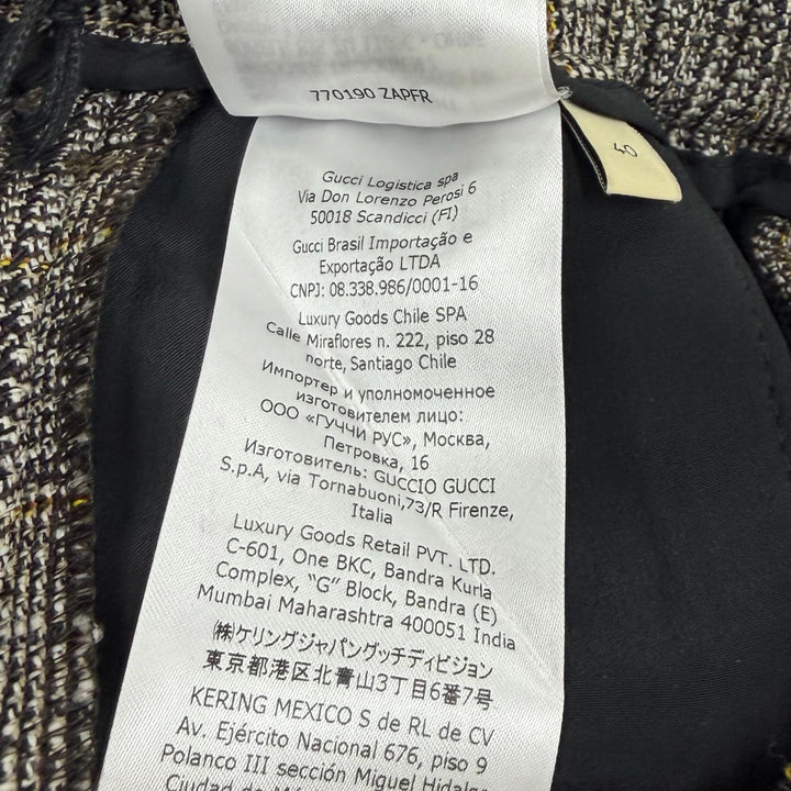 未使用品★GUCCI グッチ 2023年製 770190 ウール100％ インターロッキングG刺繍 グレンチェック ショートパンツ 40 正規品 ハンガー付
