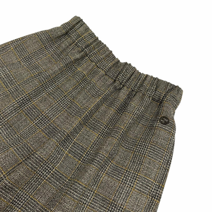 未使用品★GUCCI グッチ 2023年製 770190 ウール100％ インターロッキングG刺繍 グレンチェック ショートパンツ 40 正規品 ハンガー付