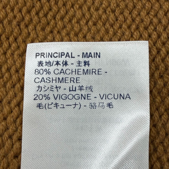 美品▼LOUIS VUITTON ルイヴィトン HFN96W PEACE AND LOVE カシミヤ ビキューナブレンド ロゴ ハンド ニットセーター ブラウン XS 正規品