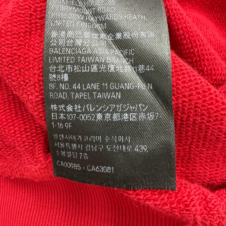 未使用品▼BALENCIAGA バレンシアガ 761458 Faux Logo Round Hem Hoodie Many Kisses ダメージ加工 オーバーサイズ パーカー 2 正規品