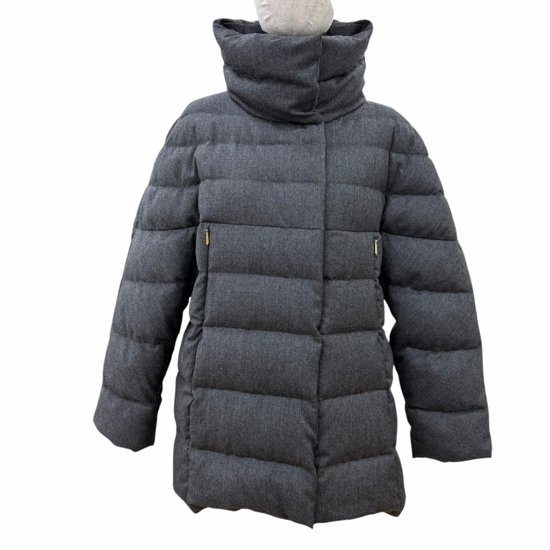 美品☆TATRAS タトラス LTLA20A4184-D STRINA ストリーナ ウール100％ スタンドカラー ダウンコート グレー 02 正規品 レディース