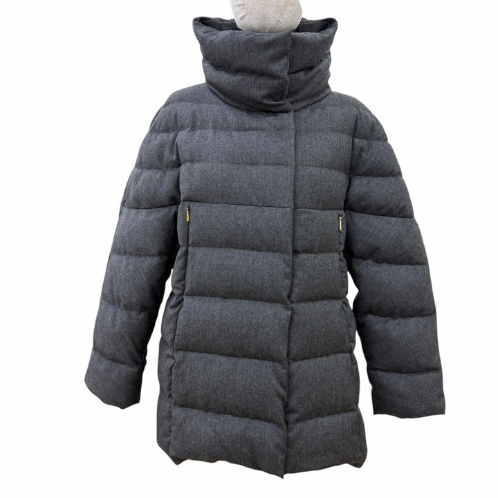 美品☆TATRAS タトラス LTLA20A4184-D STRINA ストリーナ ウール100％ スタンドカラー ダウンコート グレー 02 正規品 レディース