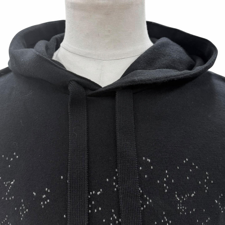 極美品▼LOUIS VUITTON ルイヴィトン 22AW コットン モノグラムグラディエント プルオーバー パーカー ブラック M 伊製 正規品 メンズ