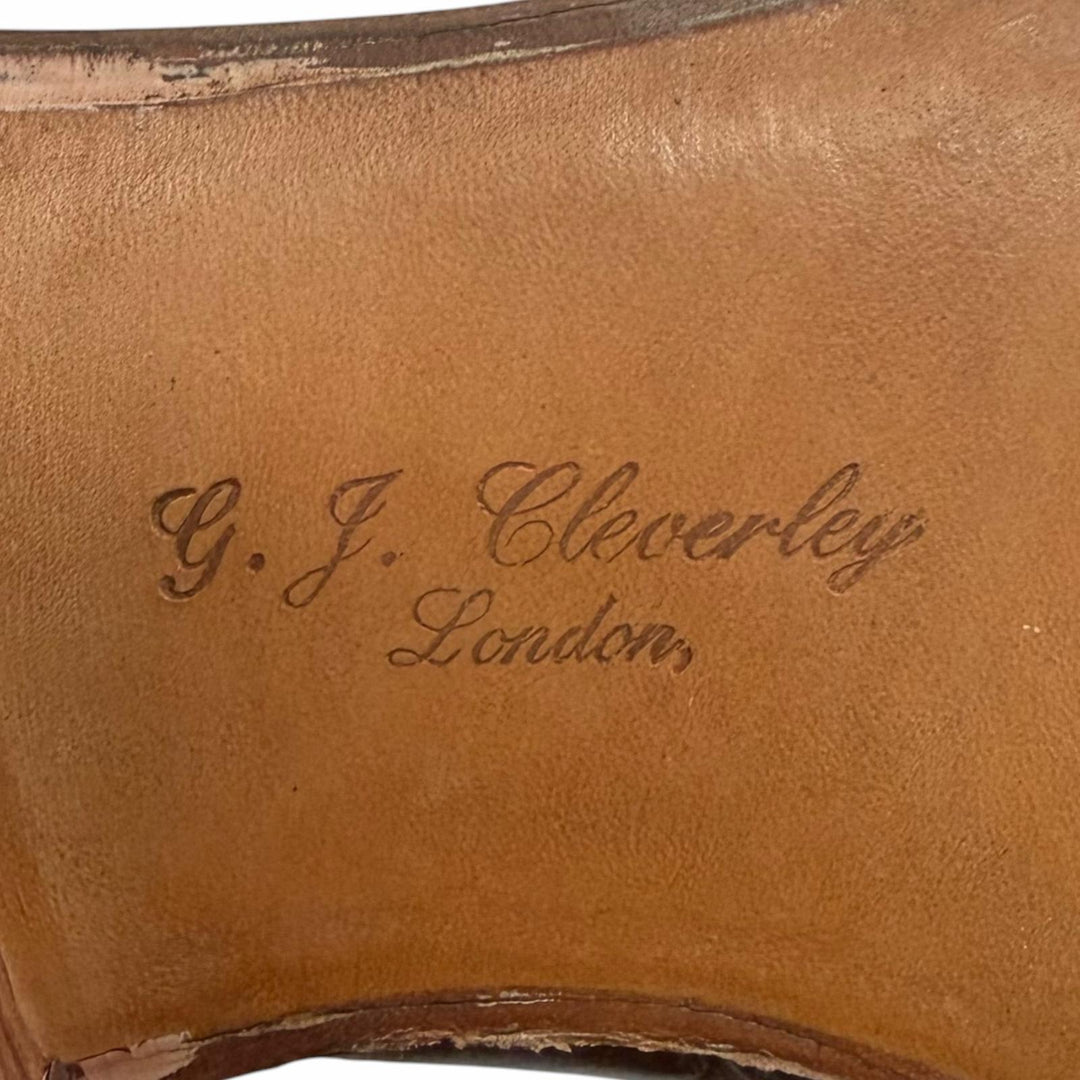 未使用品□GEORGE CLEVERLEY ジョージクレバリー 8404L レザー クロケット&amp;ジョーンズ製 200ラスト アンクルブーツ 5.5 E イングランド製