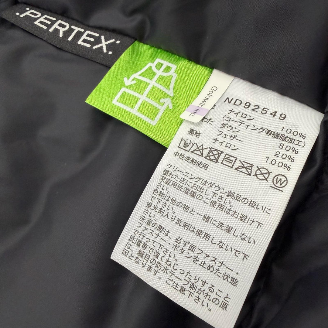 未使用品▼THE NORTH FACE ザ・ノースフェイス ND92549 Mountain Down Jacket GORE-TEX ロゴ刺繍 フーデッド ダウンジャケット S 正規品