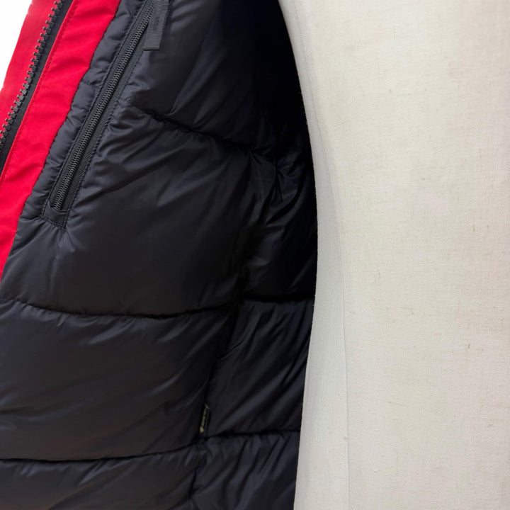 未使用品▼THE NORTH FACE ザ・ノースフェイス ND92549 Mountain Down Jacket GORE-TEX ロゴ刺繍 フーデッド ダウンジャケット S 正規品