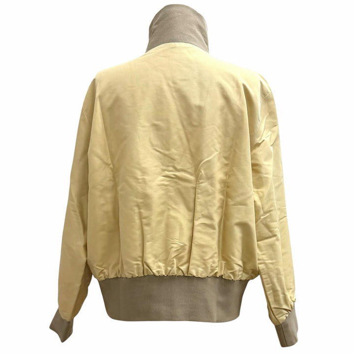 極美品★HERMES エルメス ヴィンテージ シルク100% リバーシブル MINERAUX 総柄 ZIP UP ブルゾン ジャケット マルチ ベージュ 40 仏製