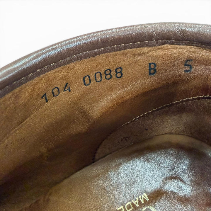 【ドンドン見直し】美品☆GUCCI グッチ 104 0088 ホースビット金具 レザー ショートブーツ ブラウン ゴールド金具 5 レディース 箱・袋付