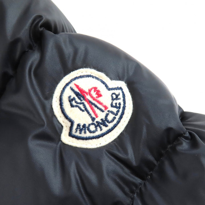 美品△MONCLER モンクレール HERMINE エルミンヌ ロゴワッペン フード付き ダウンコート ブラック 00 レディース 美シルエット◎