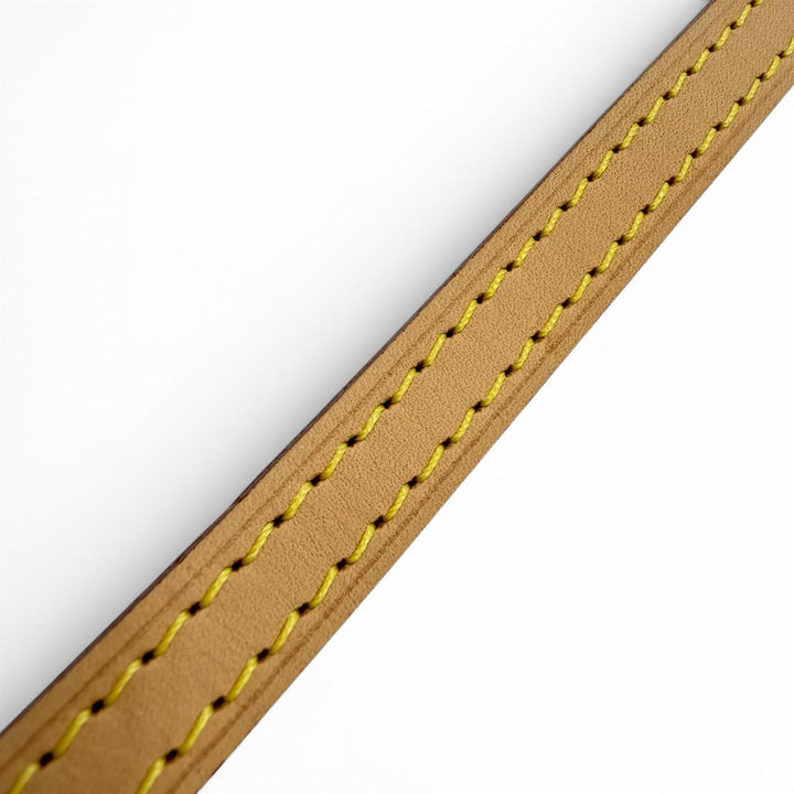 美品◇LOUIS VUITTON ルイヴィトン ロゴ入り ヌメ革 レザー ショルダーストラップ ライトブラウン ゴールド金具 フランス製 レディース