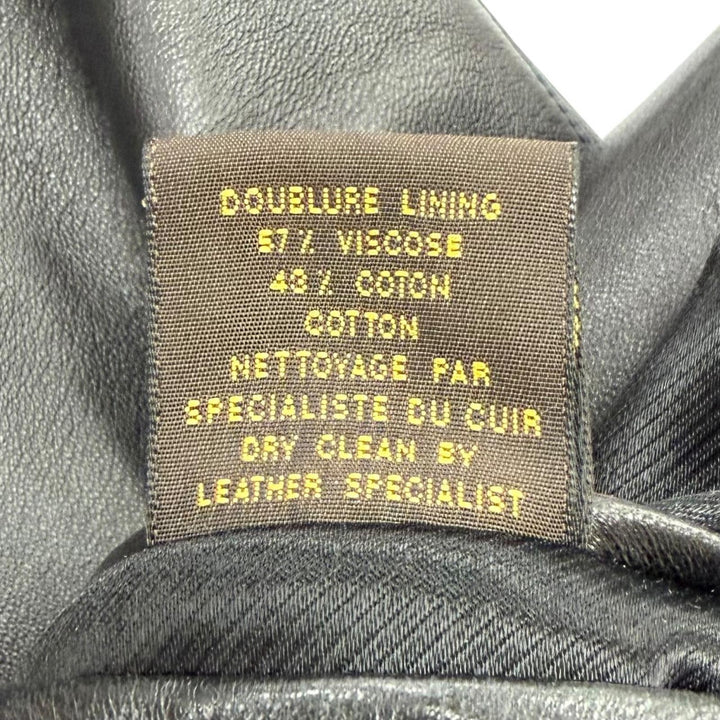 美品□LOUIS VUITTON ルイヴィトン ラムスキン スタンドカラー レザージャケット ライダースジャケット ブラック 50 フランス製 メンズ
