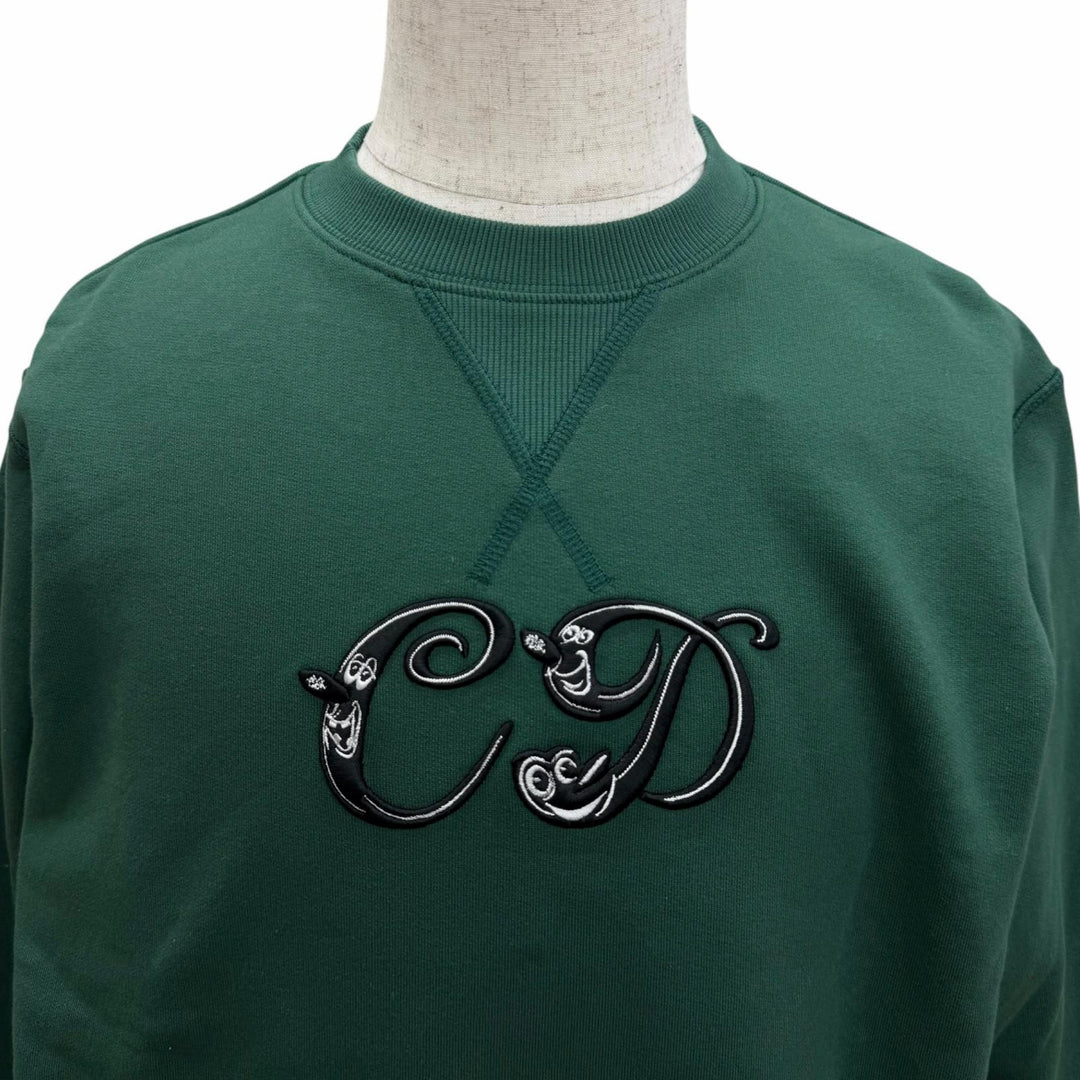 未使用品□DIOR ディオール オム 193J687A0531 ケニーシャーフ CDロゴ刺繍 スウェットシャツ トレーナー S グリーン イタリア製 正規品