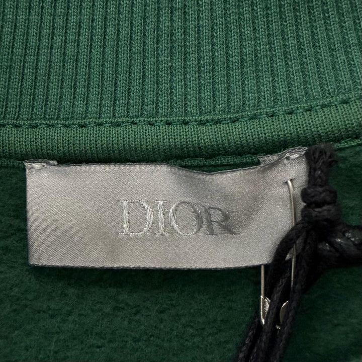 未使用品□DIOR ディオール オム 193J687A0531 ケニーシャーフ CDロゴ刺繍 スウェットシャツ トレーナー S グリーン イタリア製 正規品