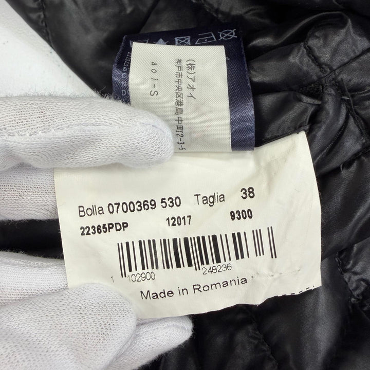 美品☆Herno ヘルノ 襟元ファー付 ZIP UP ロング丈 ダウンコート ブラック 38 正規品 レディース