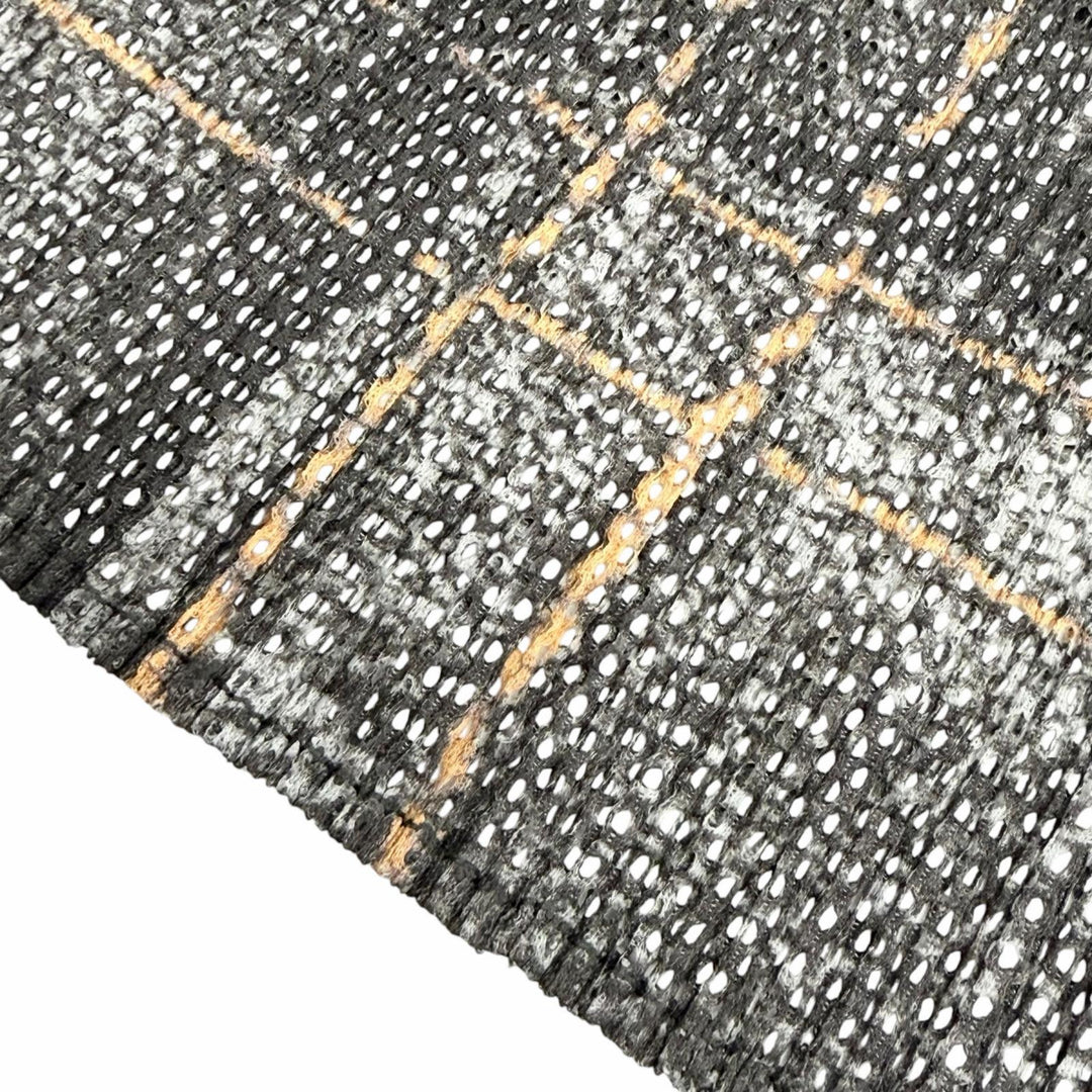 極美品△PLEATS PLEASE プリーツプリーズ イッセイミヤケ PP13-JK533 デニム転写 メッシュデザイン ノースリーブ トップス 4 正規品