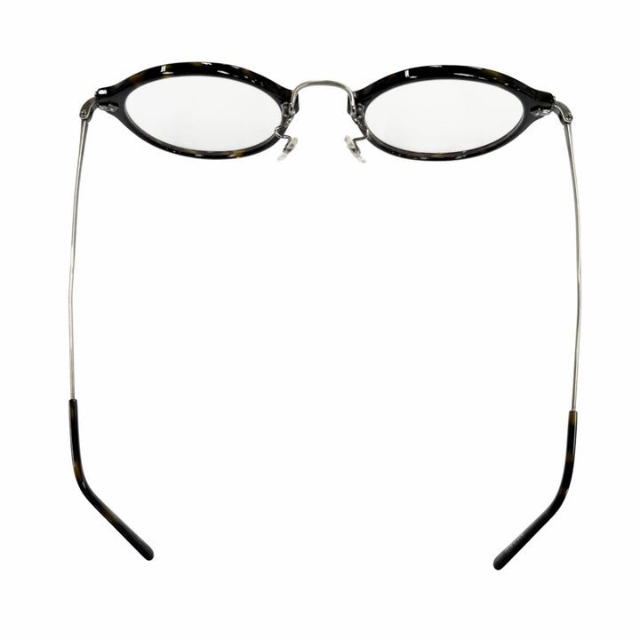 極美品▼EYEVAN アイヴァン E-0507 7285 ベッコウ柄 ボストン メガネ 眼鏡 アイウェア ブラック ガンメタリック 48□24-145 メンズ