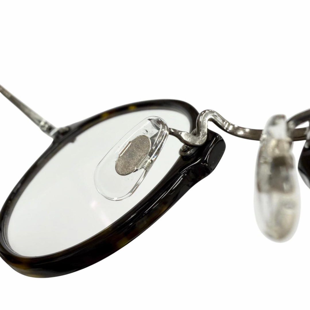 極美品▼EYEVAN アイヴァン E-0507 7285 ベッコウ柄 ボストン メガネ 眼鏡 アイウェア ブラック ガンメタリック 48□24-145 メンズ