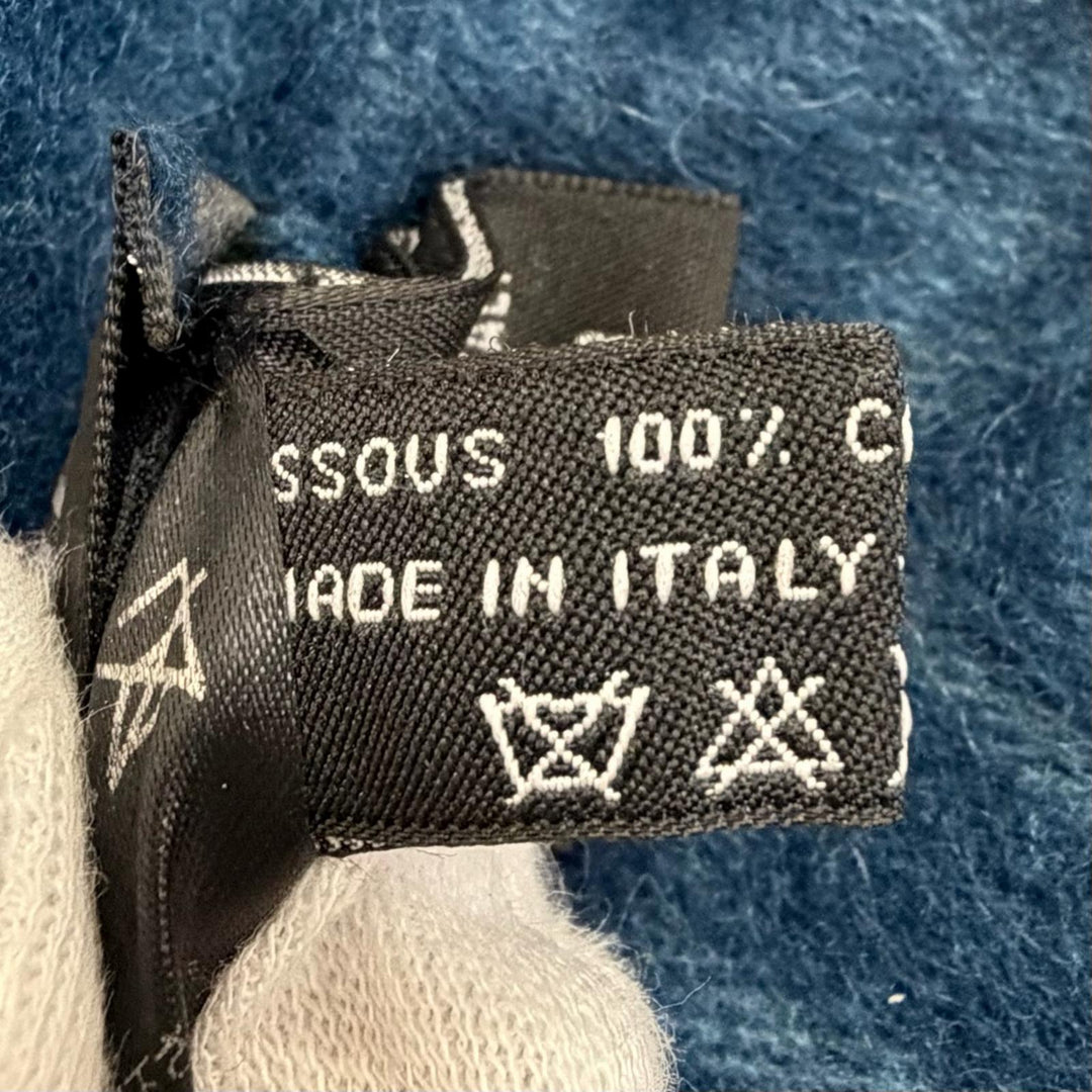 極美品△CHANEL シャネル 裏ココマーク総柄 カシミヤ100％ オリラグファー マフラー 本毛皮ショール パープル系 伊製 正規品 レディース
