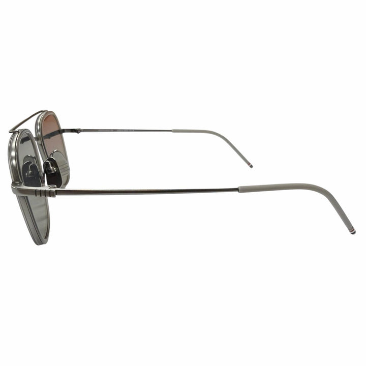 美品□THOM BROWNE トムブラウン UES800A トリコロール ツーブリッジ サングラス ガンメタリック グレーレンズ 51□20-141 日本製 メンズ