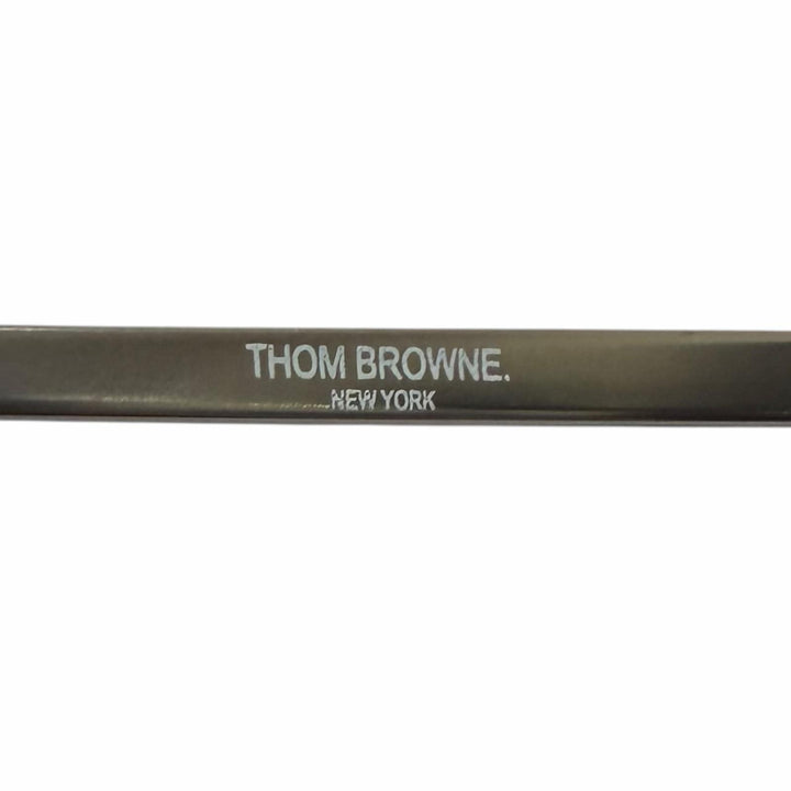 美品□THOM BROWNE トムブラウン UES800A トリコロール ツーブリッジ サングラス ガンメタリック グレーレンズ 51□20-141 日本製 メンズ