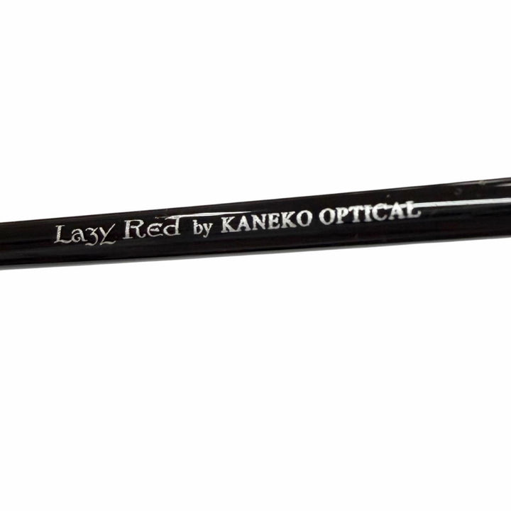 極美品▼Lazy red by Kaneko optical レイジーレッド カネコオプティカル L056 ボストン アイウェア サングラス ブラック ピンク メンズ