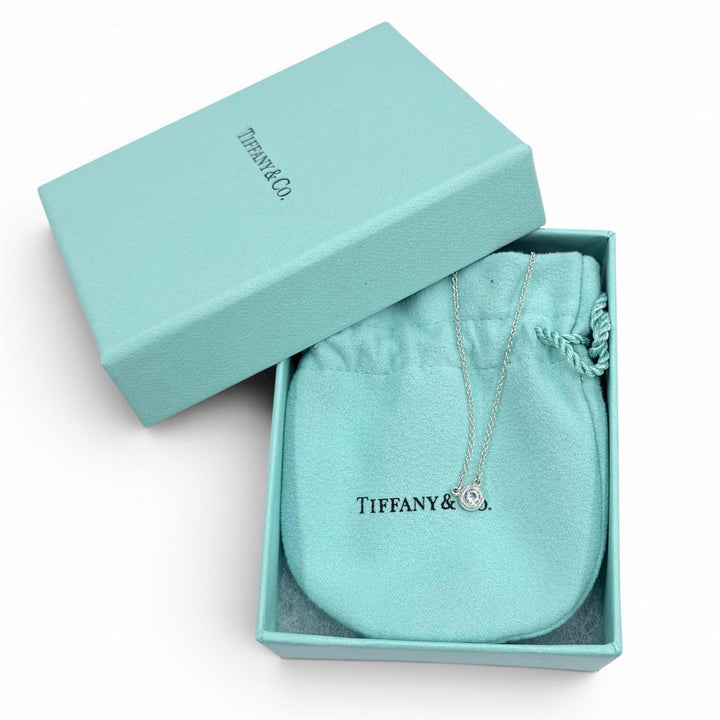 極美品★TIFFANY&amp;Co. ティファニー エルサペレッティ カラー バイ ザ ヤード アクアマリン ペンダント AG925 0.13ct 重量1.84g 箱・袋付