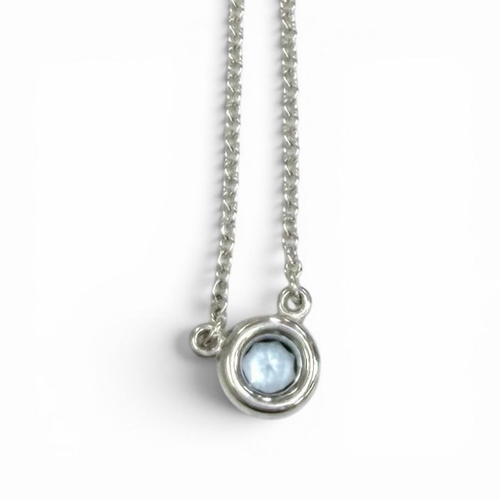 極美品★TIFFANY&amp;Co. ティファニー エルサペレッティ カラー バイ ザ ヤード アクアマリン ペンダント AG925 0.13ct 重量1.84g 箱・袋付