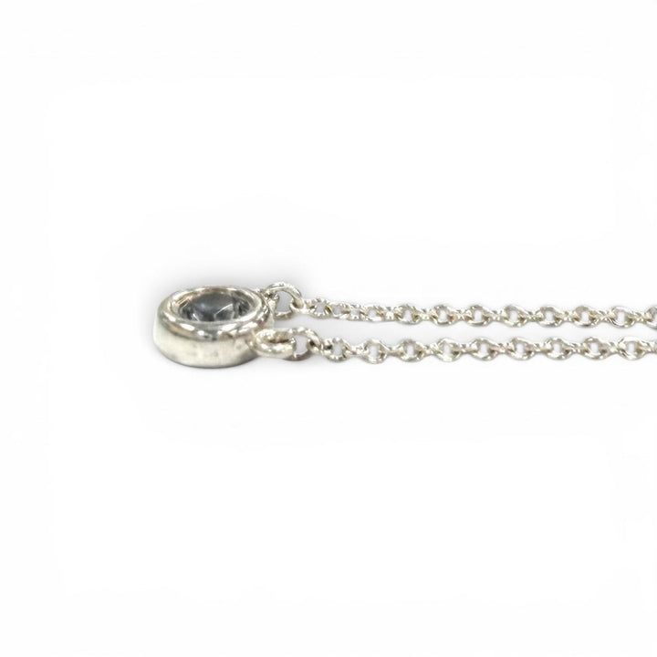 極美品★TIFFANY&amp;Co. ティファニー エルサペレッティ カラー バイ ザ ヤード アクアマリン ペンダント AG925 0.13ct 重量1.84g 箱・袋付