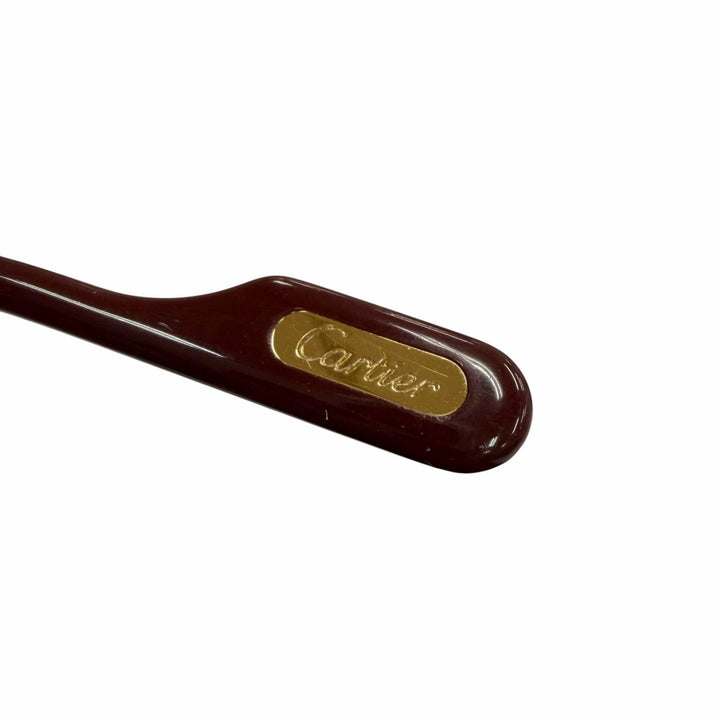 良品▼Cartier カルティエ ヴィンテージ トリニティ ツーブリッジ メガネ 眼鏡 アイウェア シルバー ゴールド ボルドー 59□12 135 度入