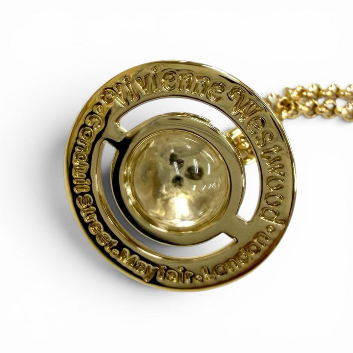 極美品★Vivienne Westwood ヴィヴィアンウエストウッド NEW TINY ORB ニュー タイニー オーブ ラインストーン ネックレス 箱・袋付