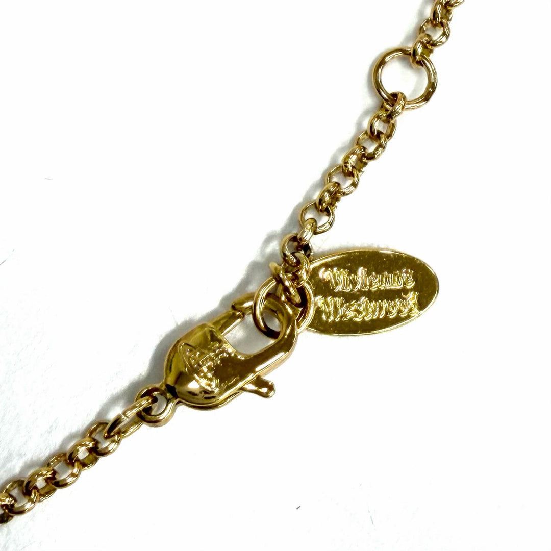 極美品★Vivienne Westwood ヴィヴィアンウエストウッド NEW TINY ORB ニュー タイニー オーブ ラインストーン ネックレス 箱・袋付